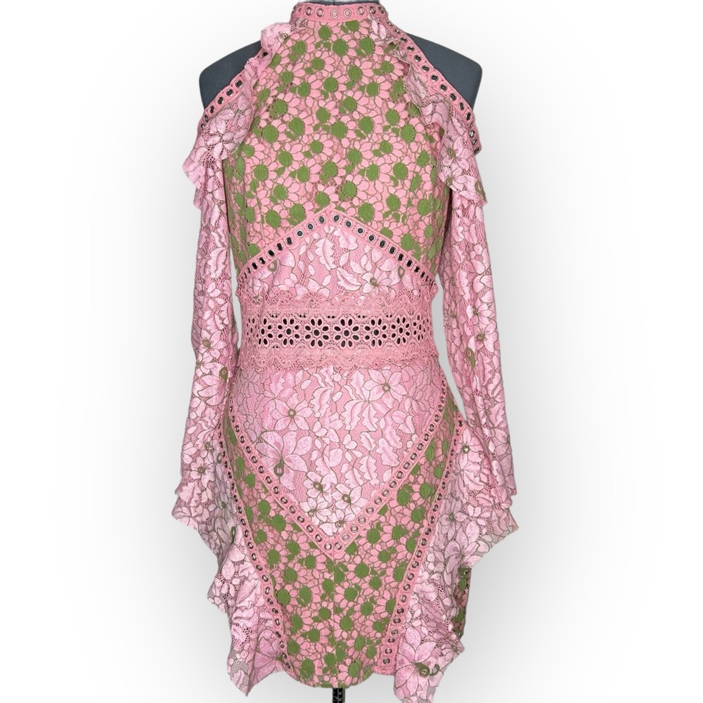 TRUE DECADENCE Lace Cold Shoulder Dress